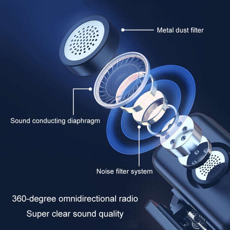 APEXEL APL-MIC009 One For Two Outdoor Live Noise Canceling Microphone(Black)