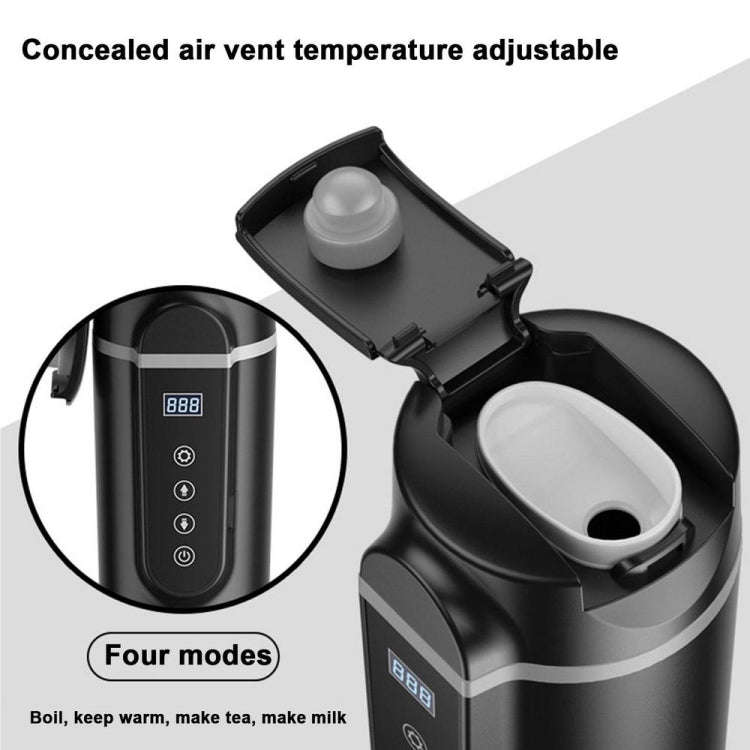 SUITU  HQ-3900 24V/12V Car/Truck Heated Coffee Mug Smart Mug,Spec: Small Screen White