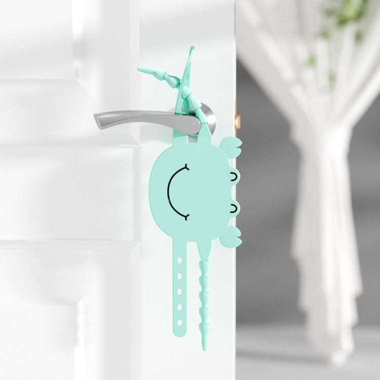 Silica Gel Door Closing Buffer Silent Lock Cover Door Clip Pad(Green Crab)