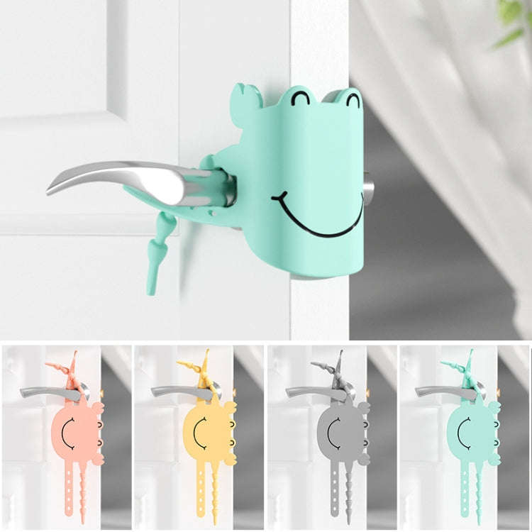 Silica Gel Door Closing Buffer Silent Lock Cover Door Clip Pad(Gray Crab)