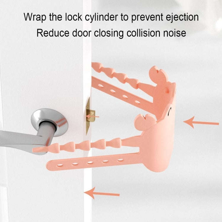 Silica Gel Door Closing Buffer Silent Lock Cover Door Clip Pad(Yellow Crab)