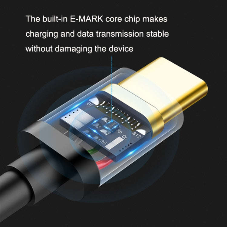 CC0316 0.5m Type-C / USB-C Male to Female Extension Cable Computer Phone Charging Cable(Black)