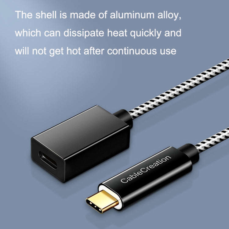 CC0316 1m Type-C / USB-C Male to Female Extension Cable Computer Phone Charging Cable(Black)