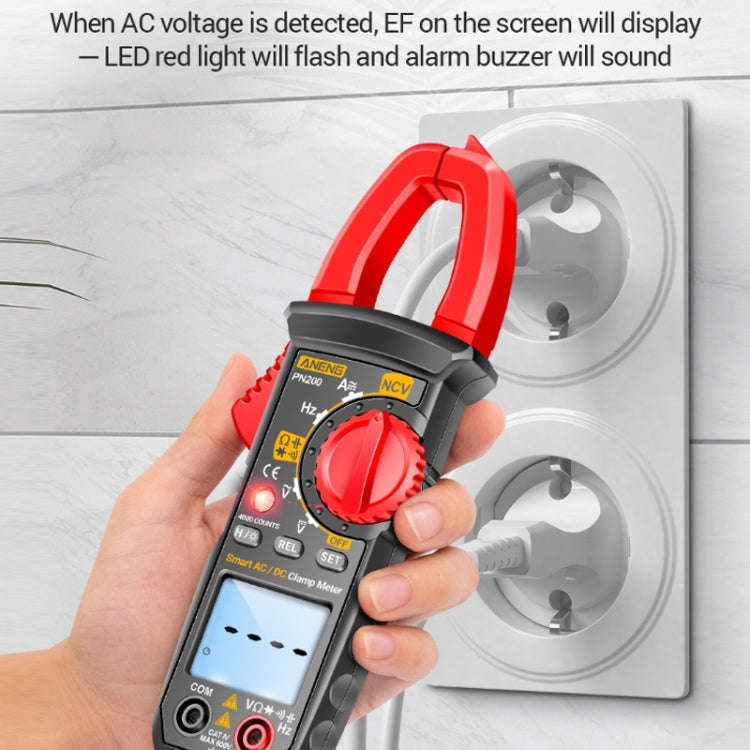 ANENG PN200 AC/DC Measurement High Precision Multifunctional Clamp Meter(Red)