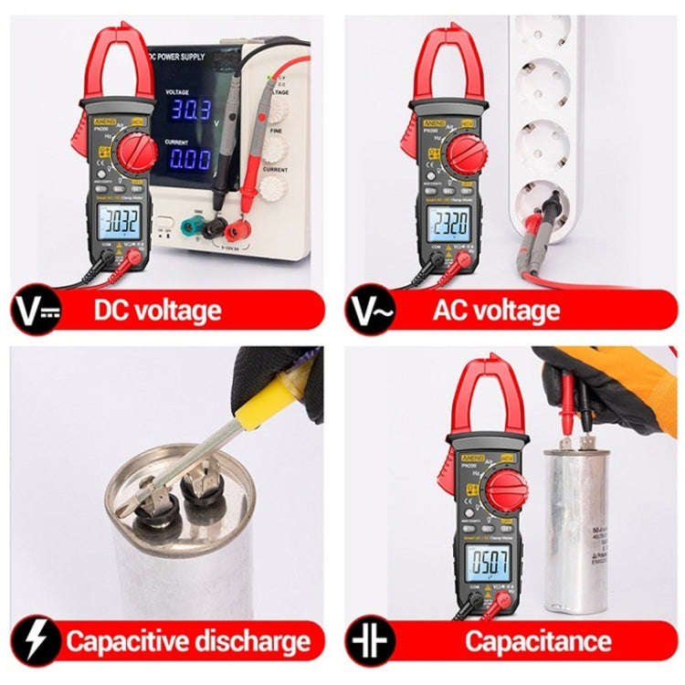 ANENG PN200 AC/DC Measurement High Precision Multifunctional Clamp Meter(Red)