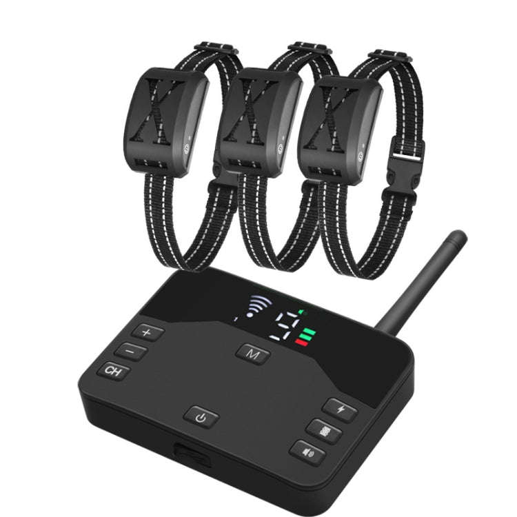 2-In-1 500m Electric Dog Fence & Remote Training Collar Adjustable Vibration & Shock For 3 Dogs(B...