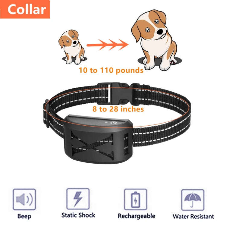 2-In-1 500m Electric Dog Fence & Remote Training Collar Adjustable Vibration & Shock For 3 Dogs(B...