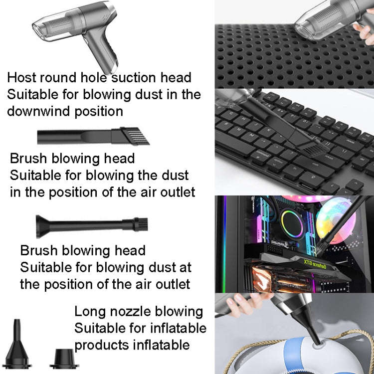 SUITU ST-6671 Wireless Car Vacuum Cleaner Small Handheld Blowing and Suction Dual Use, Style: Bru...