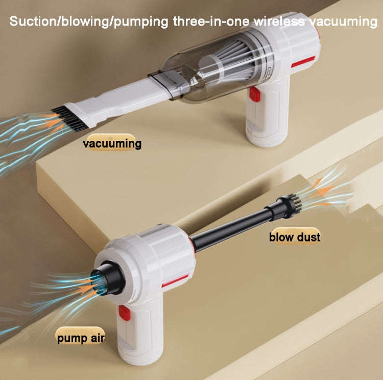 SUITU  ST-6629 3 In 1 5500pa Car Wireless Vacuum Cleaner Blowing Suction And Pumping 3 Modes Whit...