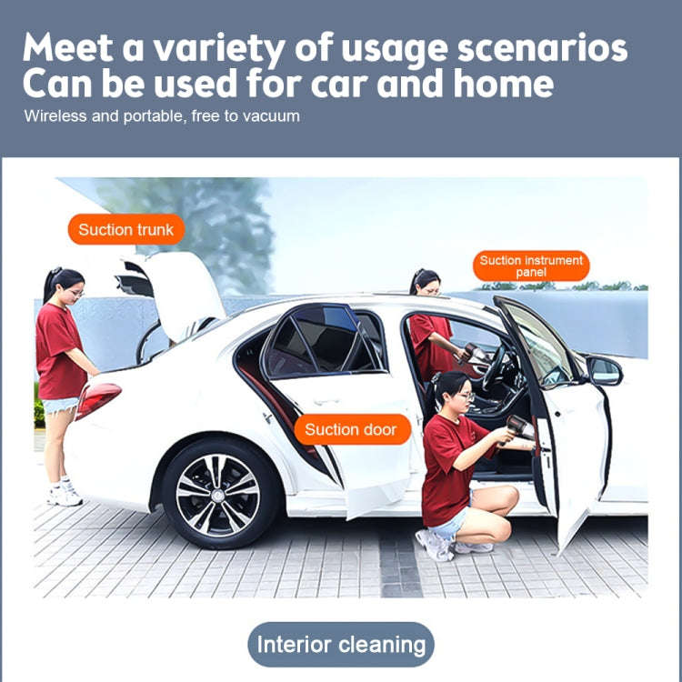 SUITU  ST-6629 3 In 1 5500pa Car Wireless Vacuum Cleaner Blowing Suction And Pumping 3 Modes Whit...