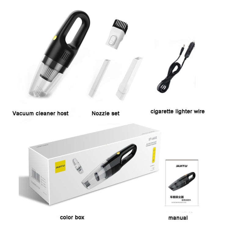SUITU ST-6612A  5000pa 120W Wired Car Vacuum Cleaner Handheld High Power Dust Suction Machine(Black)