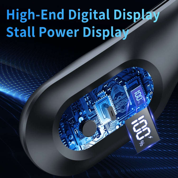 J18 Cooling Hanging Neck Fan Portable Bladeless Digital Display Fan(Black)