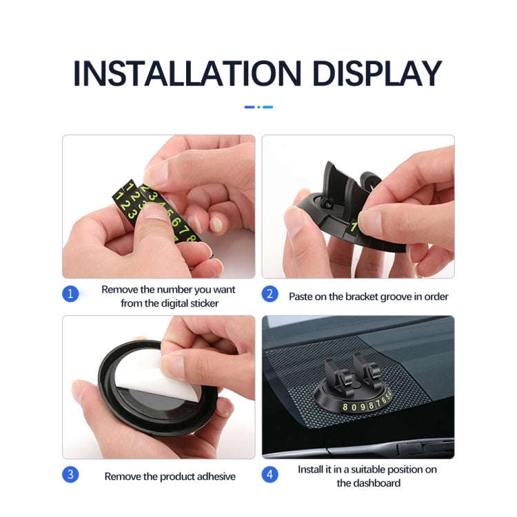 R-2017 Car Mobile Phone Holder 360 Degree Rotatable Swan Stand With Number Plate