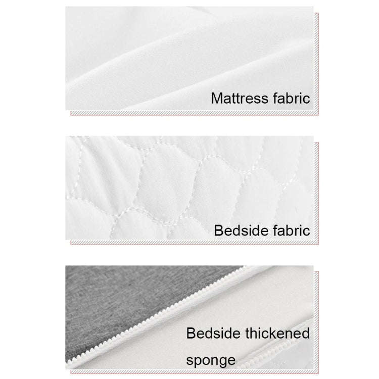 709 Portable Multifunctional Crib with Mosquito Net Folding Newborn Moveable Bed, Color: Gray White