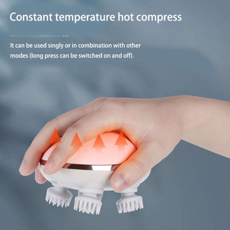 K111 Hot Compress Red Light Head Massager Electric Kneading Vibration Waterproof Head Instrument,...