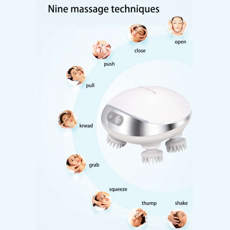 K111 Hot Compress Red Light Head Massager Electric Kneading Vibration Waterproof Head Instrument,...