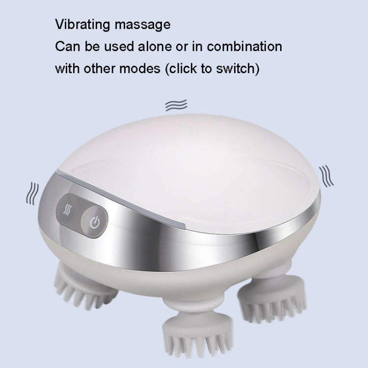 K111 Hot Compress Red Light Head Massager Electric Kneading Vibration Waterproof Head Instrument,...