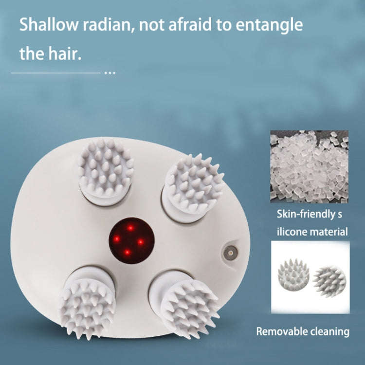 K111 Hot Compress Red Light Head Massager Electric Kneading Vibration Waterproof Head Instrument,...