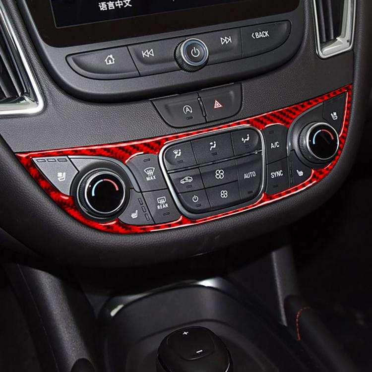 For Chevrolet Malibu 2016-2024 A Model Left-hand Drive Central Control Button Panel Sticker(Red)