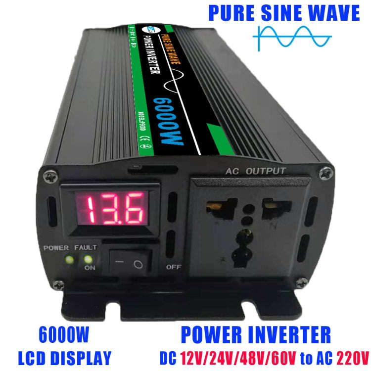 6000W (Actual 1000W) 60V to 220V High Power Car Sine Wave Inverter Power Converter