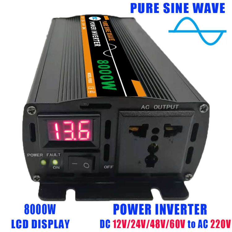 8000W (Actual 1300W) 12V to 220V High Power Car Sine Wave Inverter Power Converter