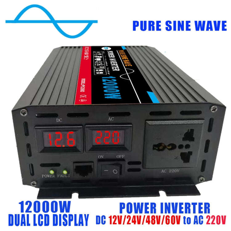 12000W (Actual 2000W) 48V to 220V High Power Car Sine Wave Inverter Power Converter