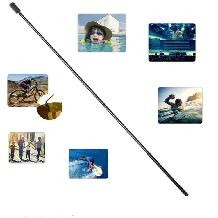 1.5m Carbon Fiber Extended Monopod Invisible Selfie Stick For Insta360  / DJI Action / GoPro / Xi...