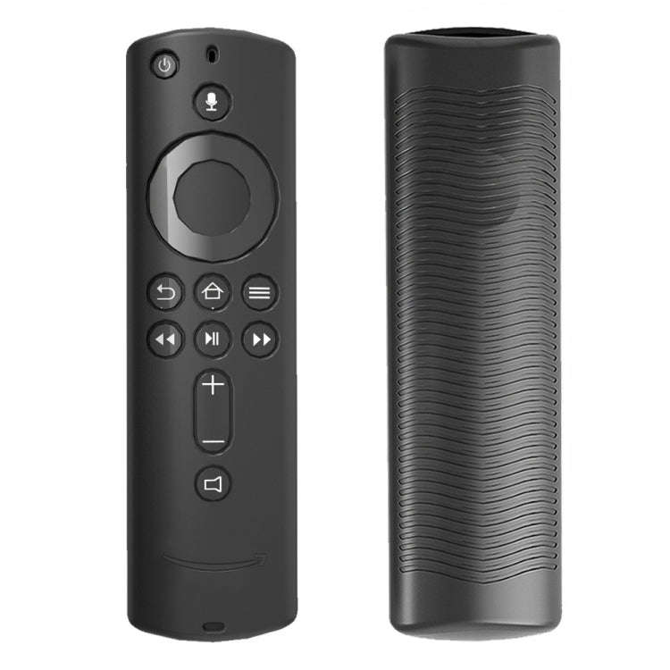For Amazon Fire TV Stick 4K 2nd Remote Control Anti-Fall Silicone Protective Case(Black)