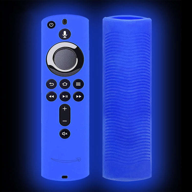 For Amazon Fire TV Stick 4K 2nd Remote Control Anti-Fall Silicone Protective Case(Luminous Blue)