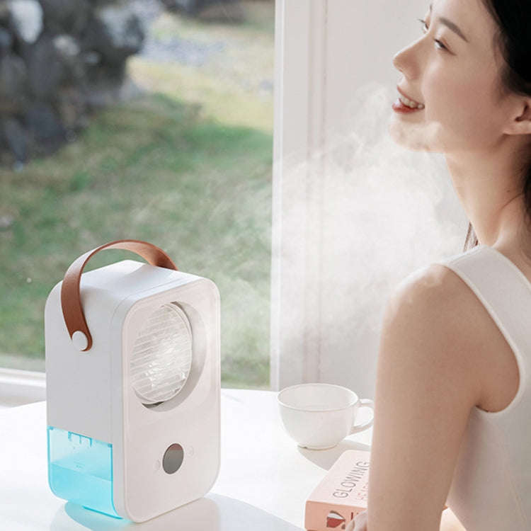 MT-F60 Smart Digital Display USB Charging Air Cooler Desktop Mist Humidification Fan, Mode: Remot...