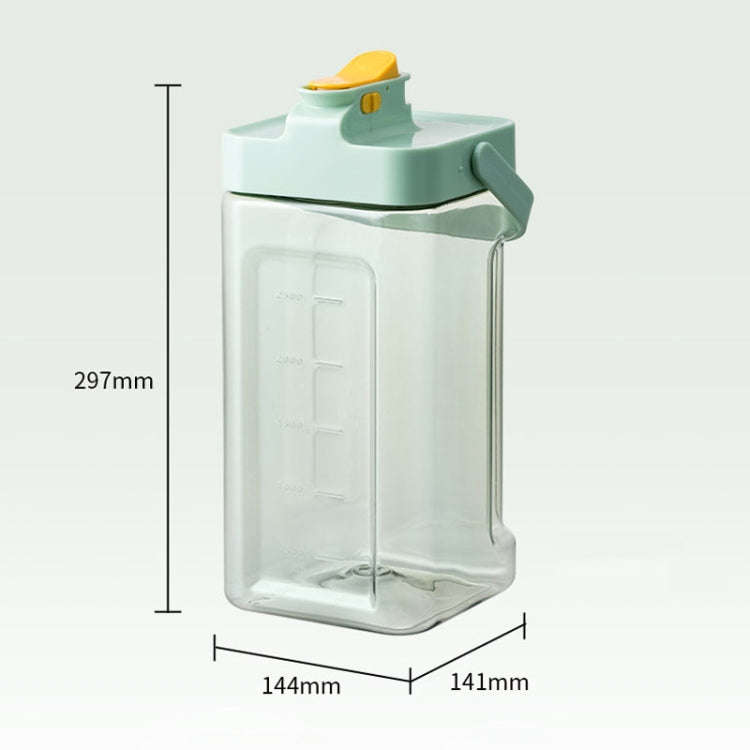 3.5L Refrigerator Cold Kettle With Faucet Household Large Capacity Cold Brew Pot(Light Green)