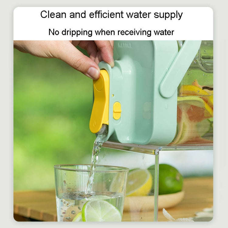 3.5L Refrigerator Cold Kettle With Faucet Household Large Capacity Cold Brew Pot(Light Green)