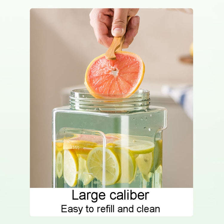 3.5L Refrigerator Cold Kettle With Faucet Household Large Capacity Cold Brew Pot(Light Green)