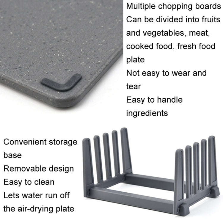 4pcs /Set Square PP Plastic Vegetable Board 4-color Raw Cooked Classification Baby Supplementary ...