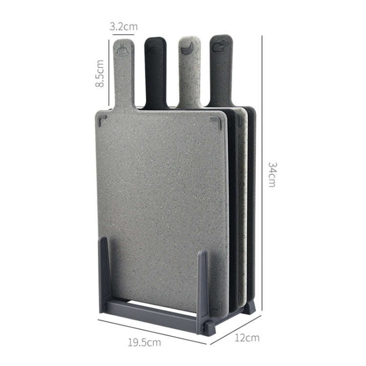 4pcs /Set Square PP Plastic Vegetable Board 4-color Raw Cooked Classification Baby Supplementary ...