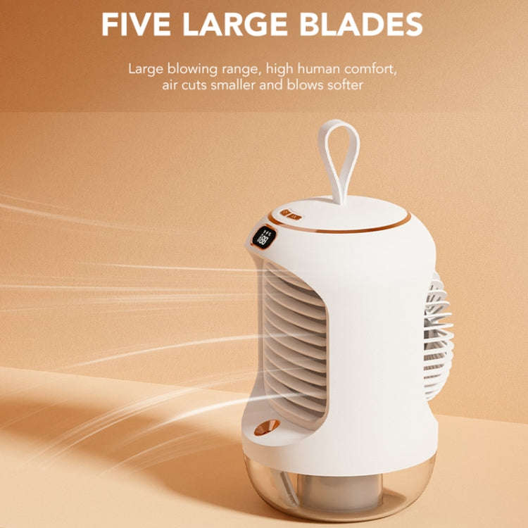RD22 Rotating Humidification Fan Warm Light Atmosphere Light Automatic Shaking Head with Digital ...