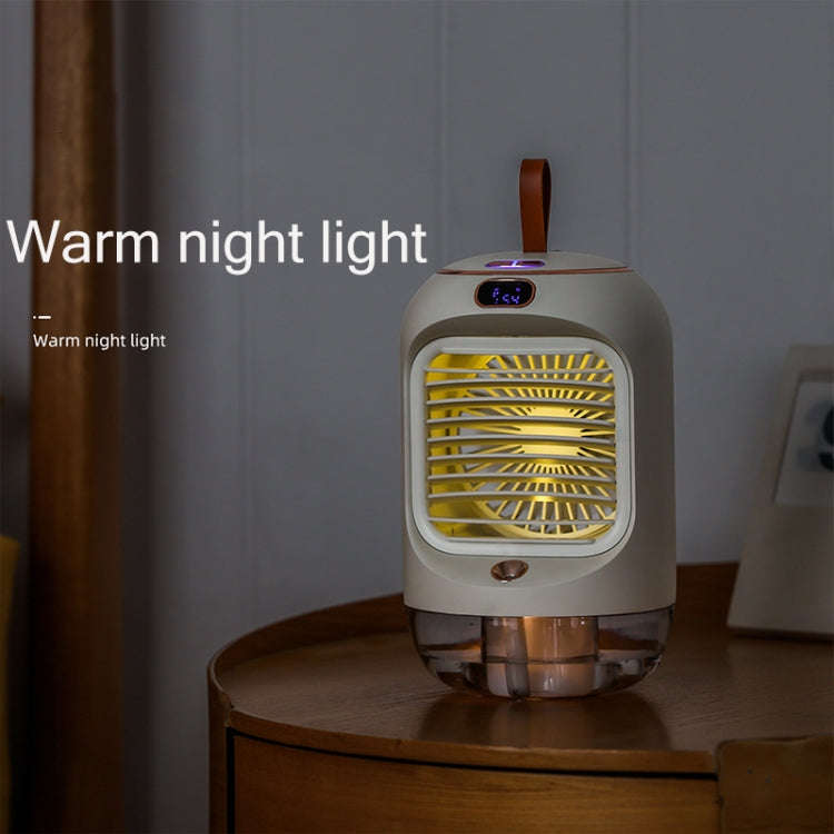 RD22 Rotating Humidification Fan Warm Light Atmosphere Light Automatic Shaking Head with Digital ...