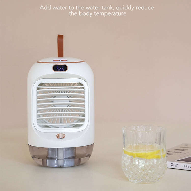RD22 Rotating Humidification Fan Warm Light Atmosphere Light Automatic Shaking Head with Digital ...