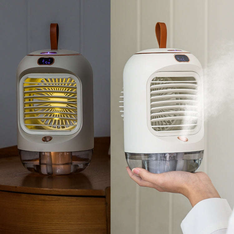 RD22 Rotating Humidification Fan Warm Light Atmosphere Light Automatic Shaking Head with Digital ...