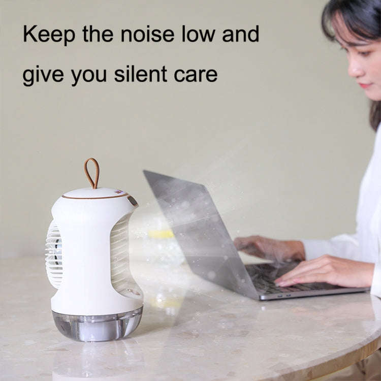 RD22 Rotating Humidification Fan Warm Light Atmosphere Light Automatic Shaking Head with Digital ...