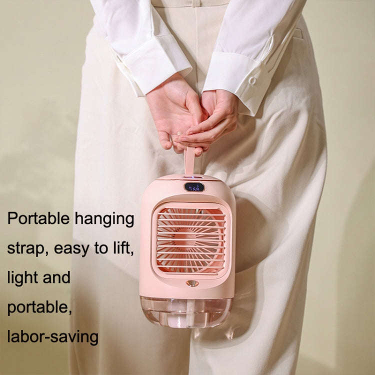 RD22 Rotating Humidification Fan Warm Light Atmosphere Light Automatic Shaking Head with Digital ...