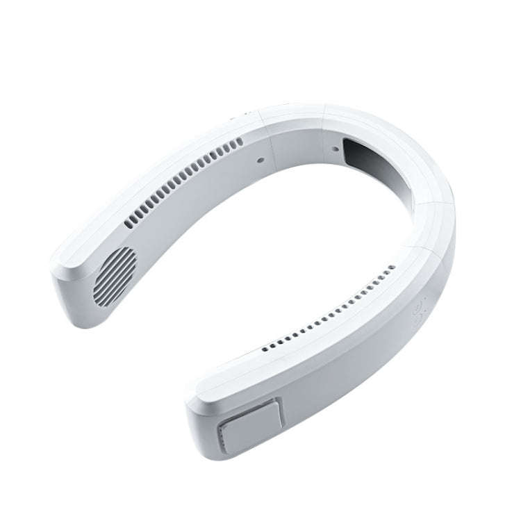 WT-F54 Wind From All Sides Long Battery Life Semiconductor Cooling Hanging Neck Fan(White)