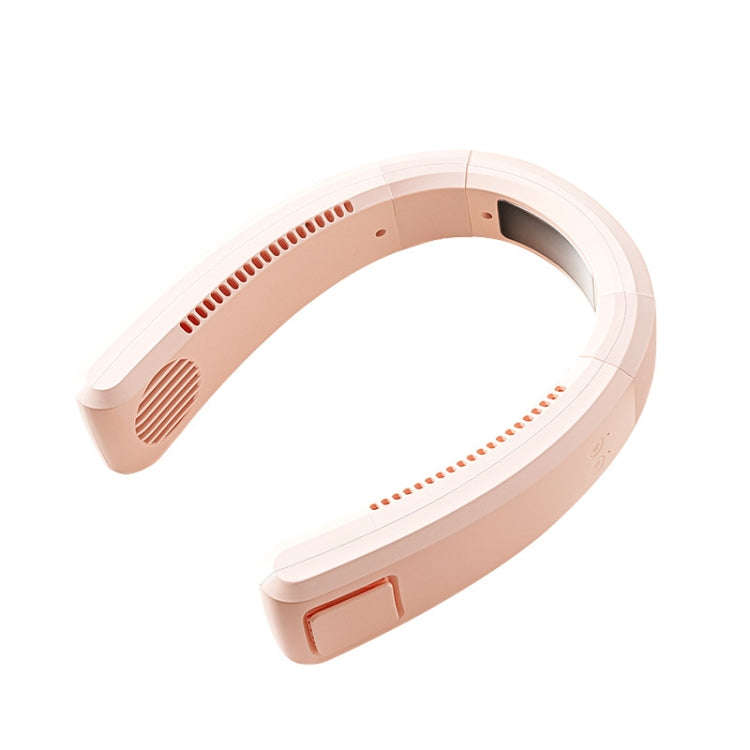 WT-F54 Wind From All Sides Long Battery Life Semiconductor Cooling Hanging Neck Fan(Pink)