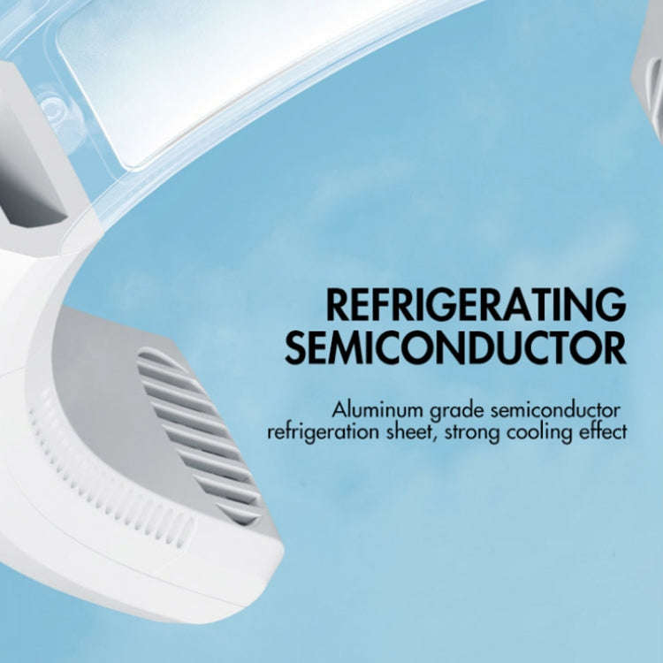 WT-F54 Wind From All Sides Long Battery Life Semiconductor Cooling Hanging Neck Fan(Blue)