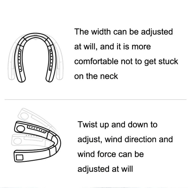 WT-F54 Wind From All Sides Long Battery Life Semiconductor Cooling Hanging Neck Fan(Blue)