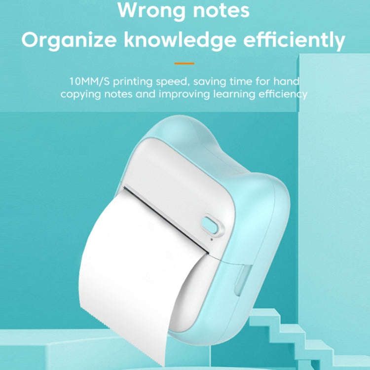 A31 Bluetooth Handheld Portable Self-adhesive Thermal Printer, Color: Pink+5 Rolls Printer Paper