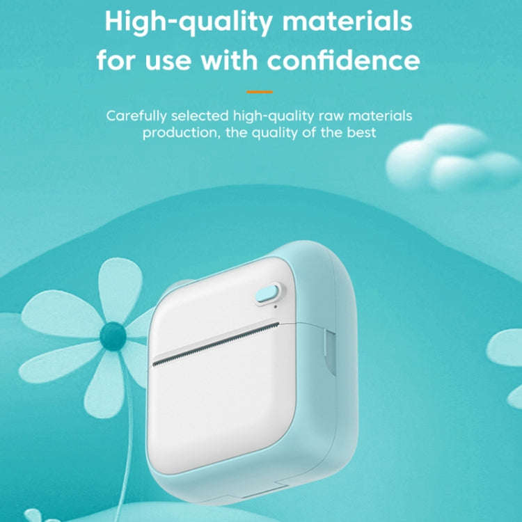 A31 Bluetooth Handheld Portable Self-adhesive Thermal Printer, Color: Pink+5 Rolls Printer Paper