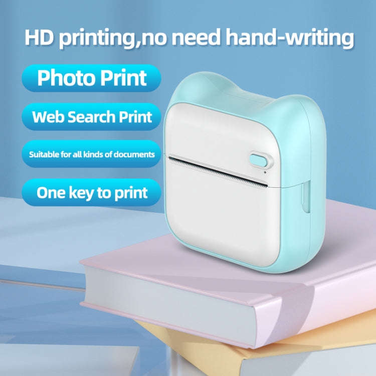 A31 Bluetooth Handheld Portable Self-adhesive Thermal Printer, Color: Pink+5 Rolls Printer Paper