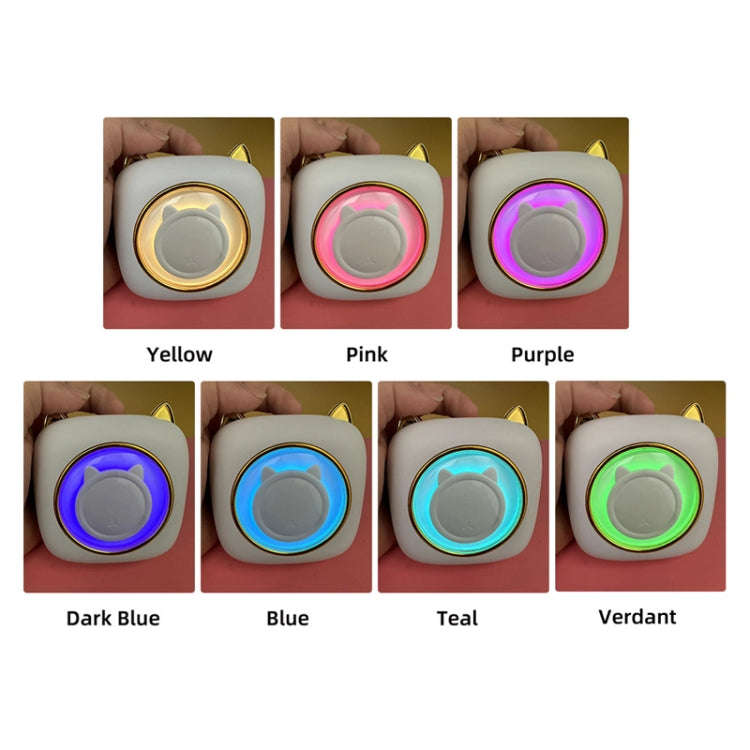 C23 Seven Colors Atmosphere Breathing Light Wireless Thermal Printer, Color: Blue+5 Rolls Thermal...