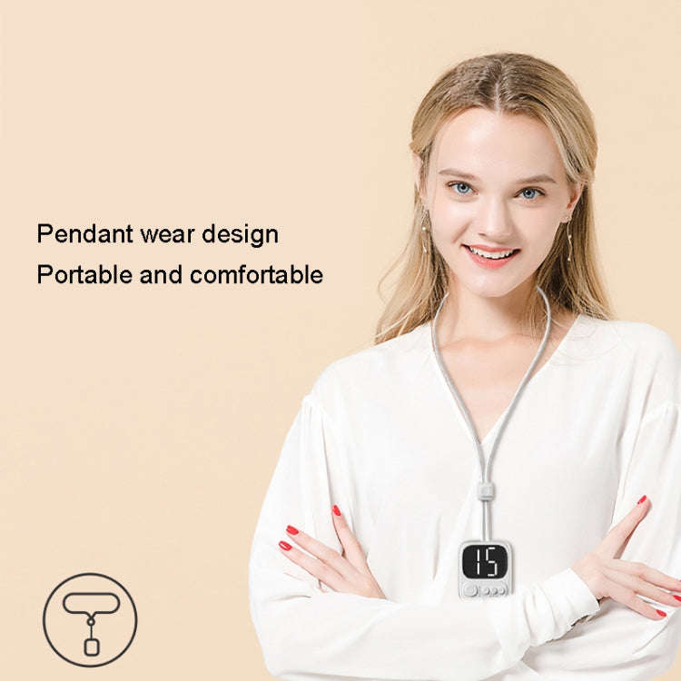 A8 Hot Compress Neck Massage Instrument Intelligent Mini Pendant Neck Care Instrument(White)